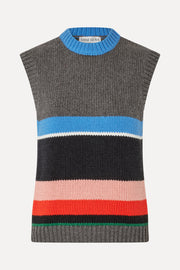Stine Goya Crewneck Vest Knit Chunky Stripes