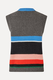 Stine Goya Crewneck Vest Knit Chunky Stripes