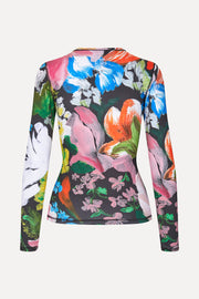 Stine Goya Elastic Long Sleeve Top Top Flowers Under The Sun