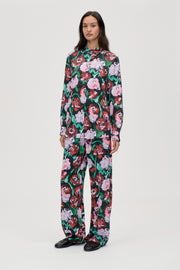 Stine Goya Elasticated Long Pants Pants Painted Rose Garden