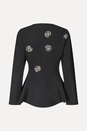 Stine Goya Flared Hem Zip-Up Top Top Pearl Of Order