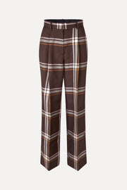 Stine Goya Front Pleat Long Straight Pants Pants Weaved Checks