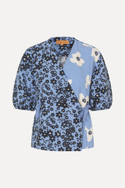 Stine Goya Gathered Tie Short Sleeve Top Top Night Ditzy Floral / Day Ditzy Floral