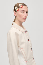 Stine Goya Hand Crocheted Hair Clip Accessories Red Flowers