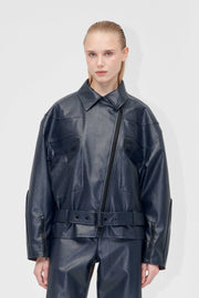 Stine Goya Hybrid Biker Jacket Jacket Midnight Stripes