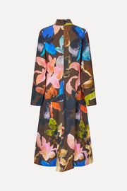 Stine Goya Long Sleeve Midi Dress Dress Aquarelle Garden