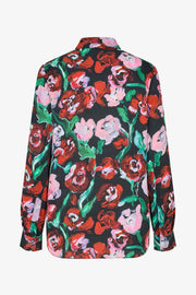 Stine Goya Long Sleeve Shirt Top Painted Rose Garden