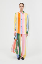 Stine Goya Long Sleeve Shirt Top Rainbow Hue