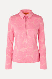 Stine Goya Long Sleeve Tailored Shirt Top Rose Relief