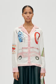 Stine Goya Loose Long Sleeve Shirt Top Camp Stine Goya