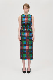 Stine Goya Midi Skirt With Elasticated Waist Skirt Watercolor Checks
