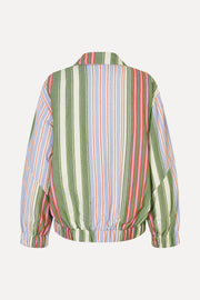 Stine Goya Oversized Utility Workwear Jacket Jacket Forest Stripe