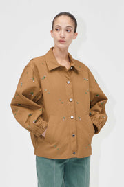 Stine Goya Oversized Utility Workwear Jacket Jacket Wild Flower Beads
