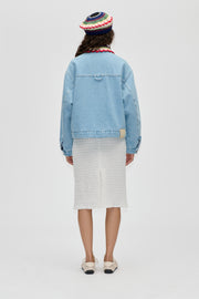 Stine Goya Pencil Elasticated Skirt Skirt White Swan