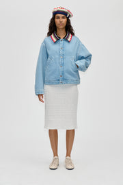 Stine Goya Pencil Elasticated Skirt Skirt White Swan