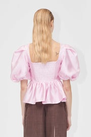 Stine Goya Ribbed Back Panel Top Top Pastel Pink