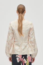 Stine Goya Romantic Ruffling Long Sleeve Top Top Multiflowers