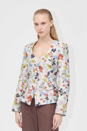 Stine Goya Scooped Neckline Tailored Jacket Jacket Skyfall Flowers