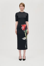 Stine Goya Short Sleeve Crewneck Midi Dress Dress The Rose