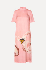 Stine Goya Short Sleeve Midi Dress Dress Swans