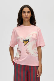 Stine Goya Short Sleeve T-Shirt Top Swans