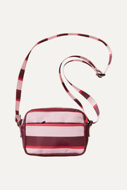 Stine Goya Small Crossbody Bag Accessories Burgundy and Pink Stripes