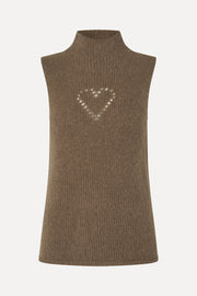 Stine Goya Turtleneck Vest Knit Heart