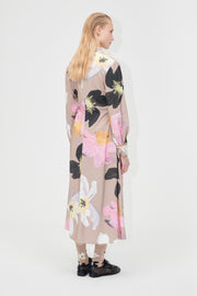 Stine Goya Waist Gather Shirt Midi Dress Dress Wild Flowers