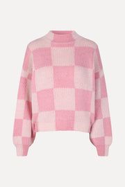 Stine Goya Adonis Sweater Knit Orchid Check