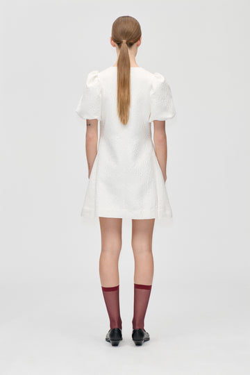 Stine Goya Angled Pleat Mini Dress Dress Artist Flower Relief