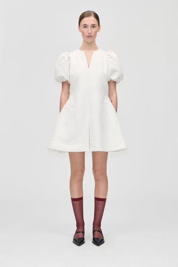 Stine Goya Angled Pleat Mini Dress Dress Artist Flower Relief