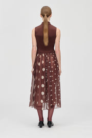 Stine Goya Asymmetrical Draped Dress Dress Artist Blurry Dots