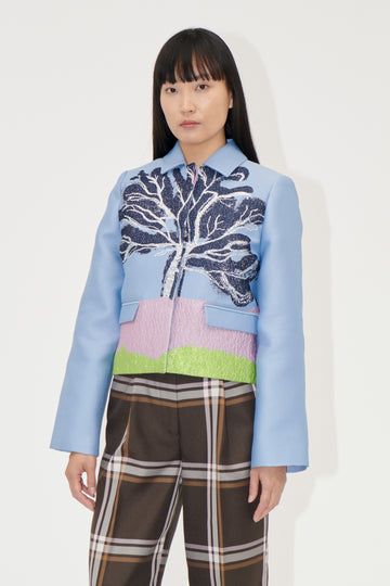 Stine Goya Boxy Straight Jacket Coat Tree