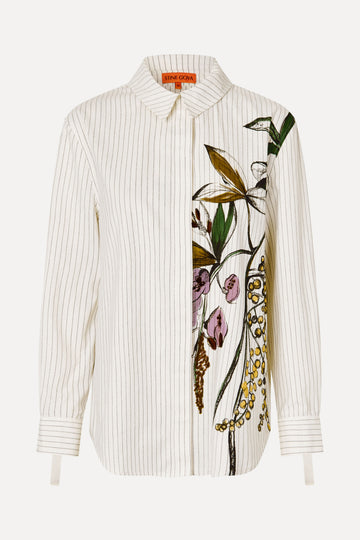 Stine Goya Casual Classic Buttondown Top Mimosa Stripe