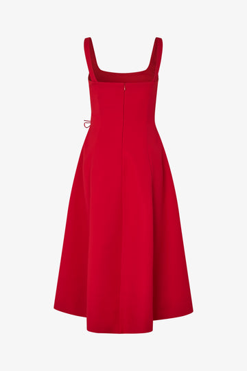 Stine Goya Corset Midi Dress Dress Ruby Red