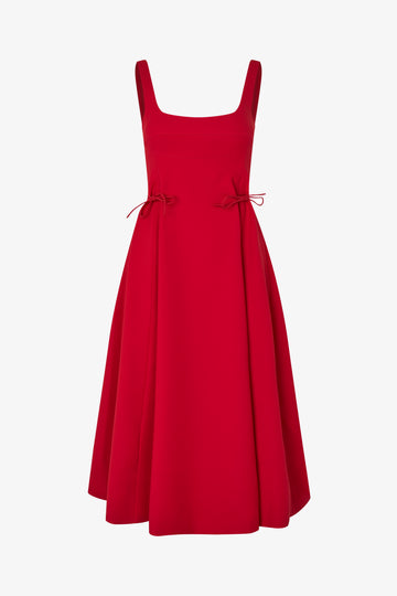 Stine Goya Corset Midi Dress Dress Ruby Red