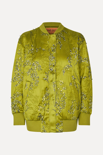 Stine Goya Covered Placket Voluminous Bomber Jacket Mimosa