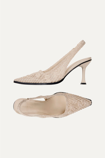 Stine Goya Crochet Mesh Sling Back Footwear Cherries