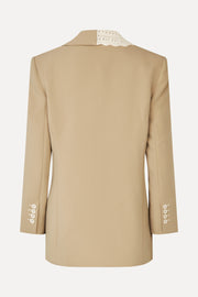 Stine Goya Detailed Tailored Blazer Jacket Ecru