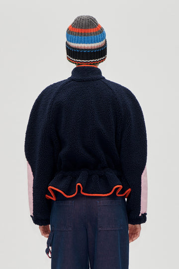 Stine Goya Dropped Shoulder Gathered Jacket Jacket Black Iris