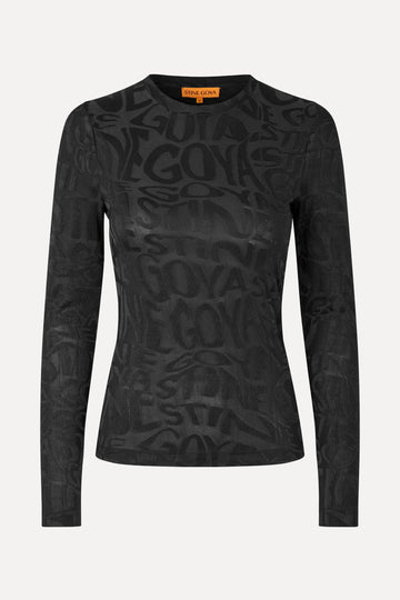 Stine Goya Elastic Long Sleeve Top Top Liquified Logo