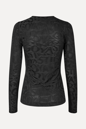 Stine Goya Elastic Long Sleeve Top Top Liquified Logo