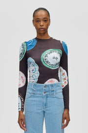 Stine Goya Elastic Long Sleeve Top Top The Platera