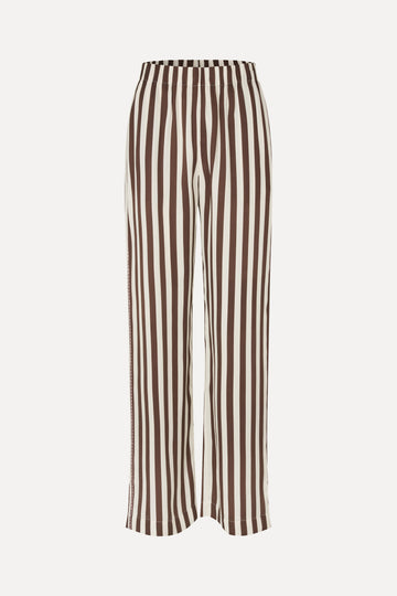 Stine Goya Elasticated Long Pants Pants Ivory Stripes