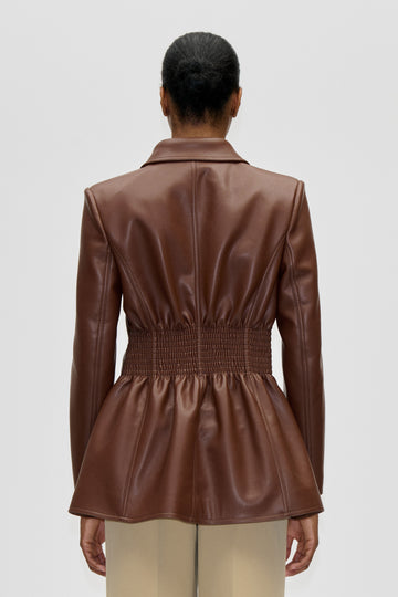 Stine Goya Fitted Single Breasted Jacket Outerwear Cocoa