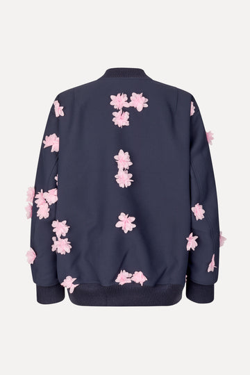 Stine Goya Floral Bomber Jacket Outerwear Pink Petunia