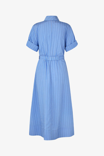 Stine Goya Folded Sleeve Chemisier Dress Beacon Stripes Embellishment