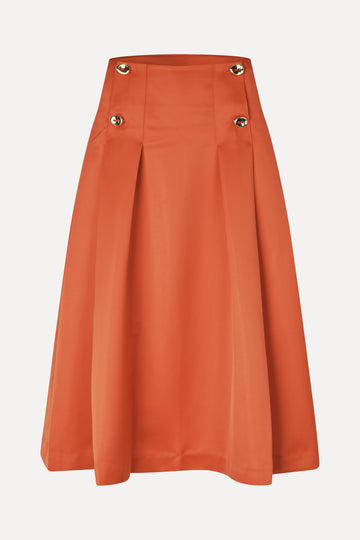 Stine Goya High Volume Midi Skirt Skirt Mecca Orange