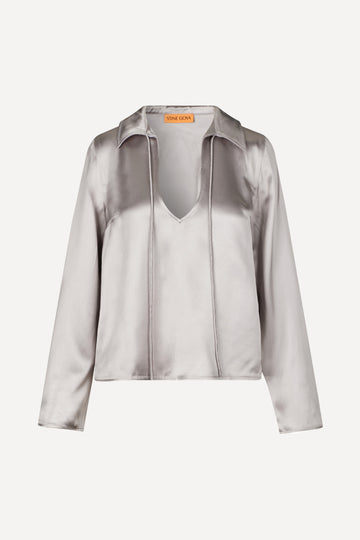 Stine Goya Klive Blouse Top Grey Stone