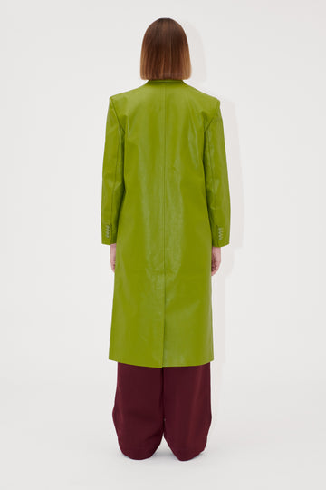 Stine Goya Long Single Breasted Coat Jacket Woodbine